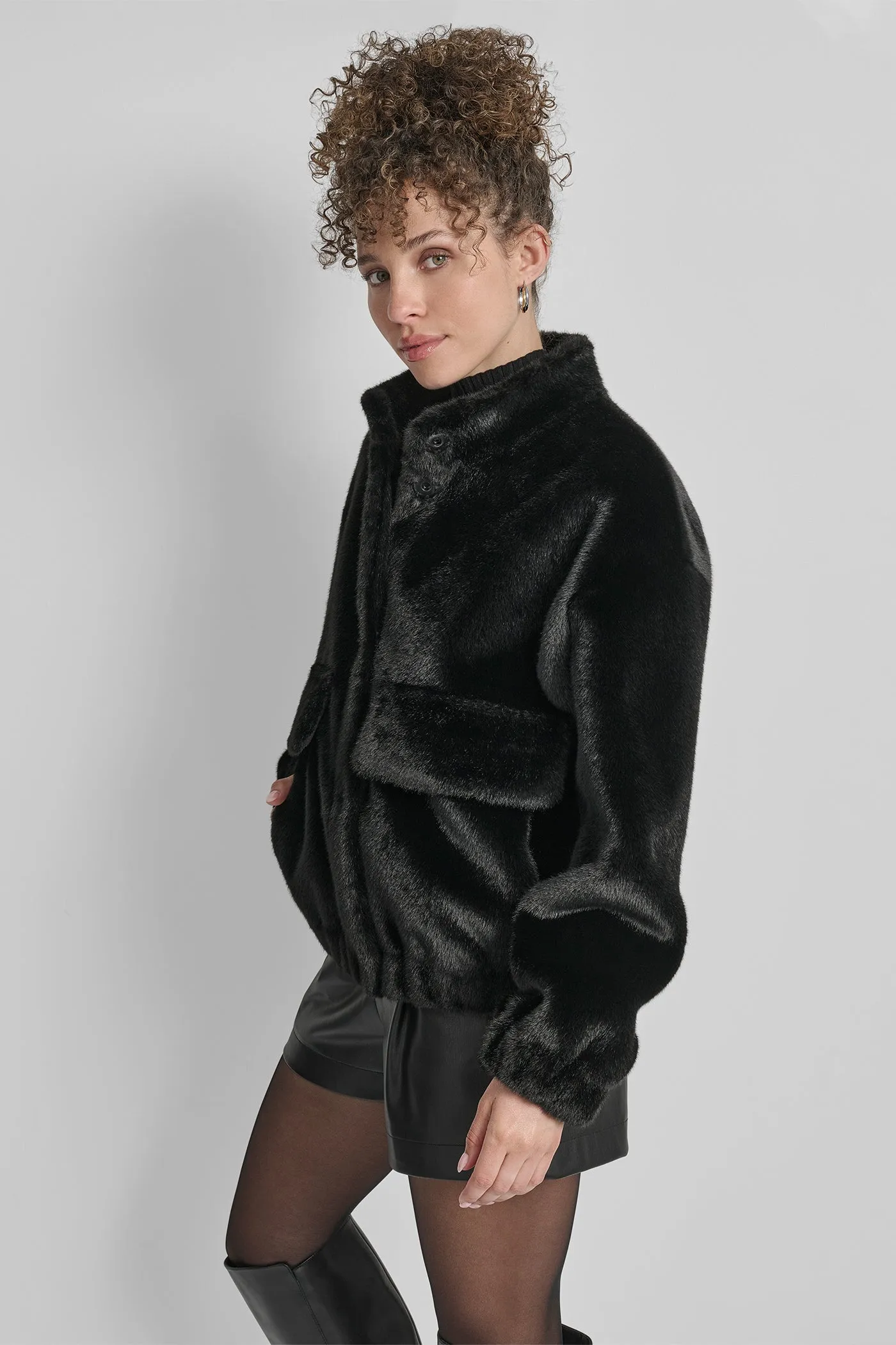 FAUX MINK BONDED SHEARLING sold by DKNY product image thumbnail 3