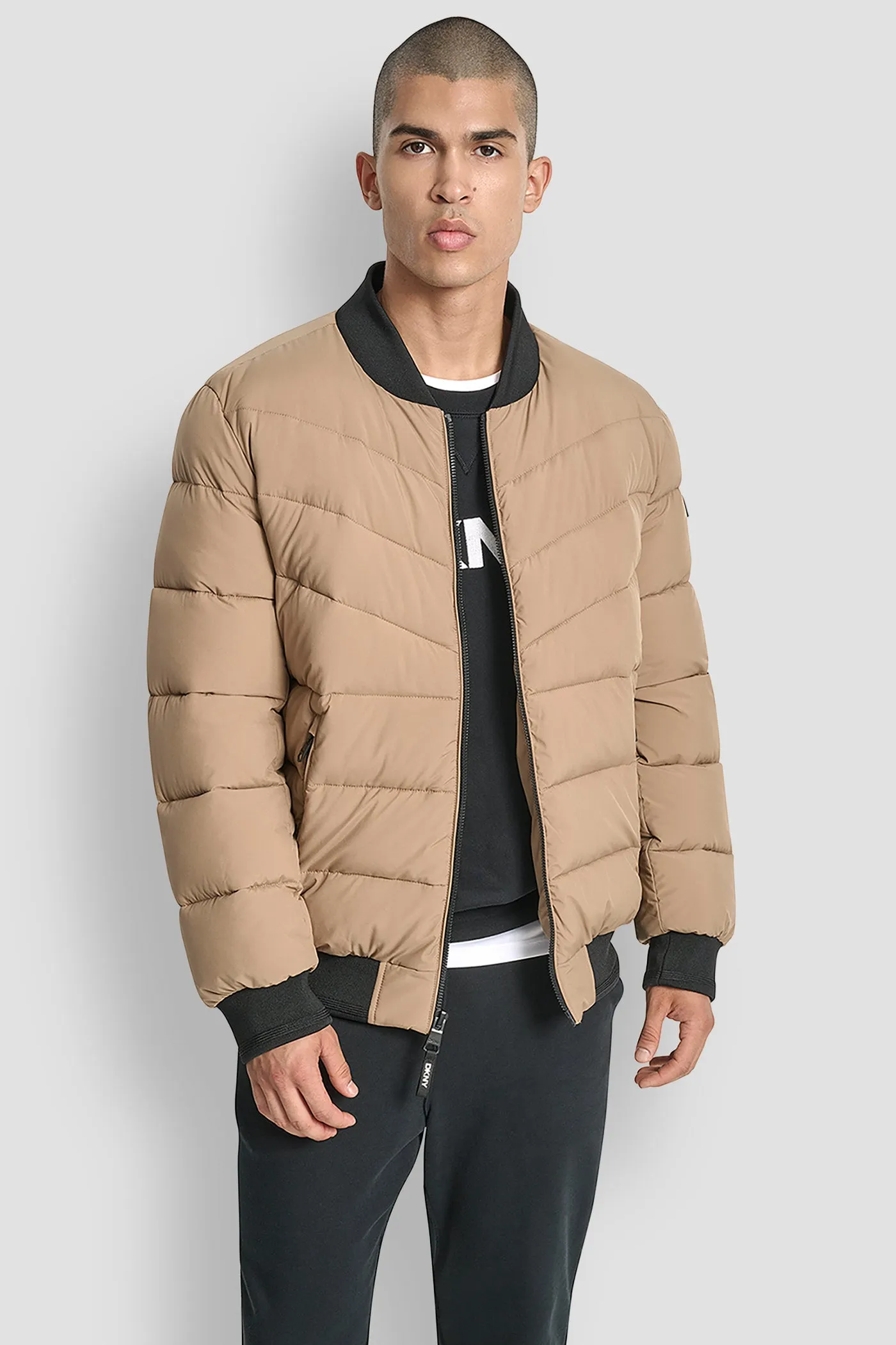 STRETCH BOMBER JACKET sold by DKNY