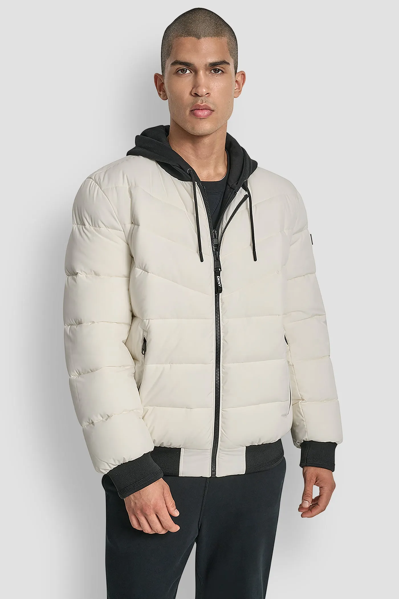 STRETCH BOMBER JACKET sold by DKNY