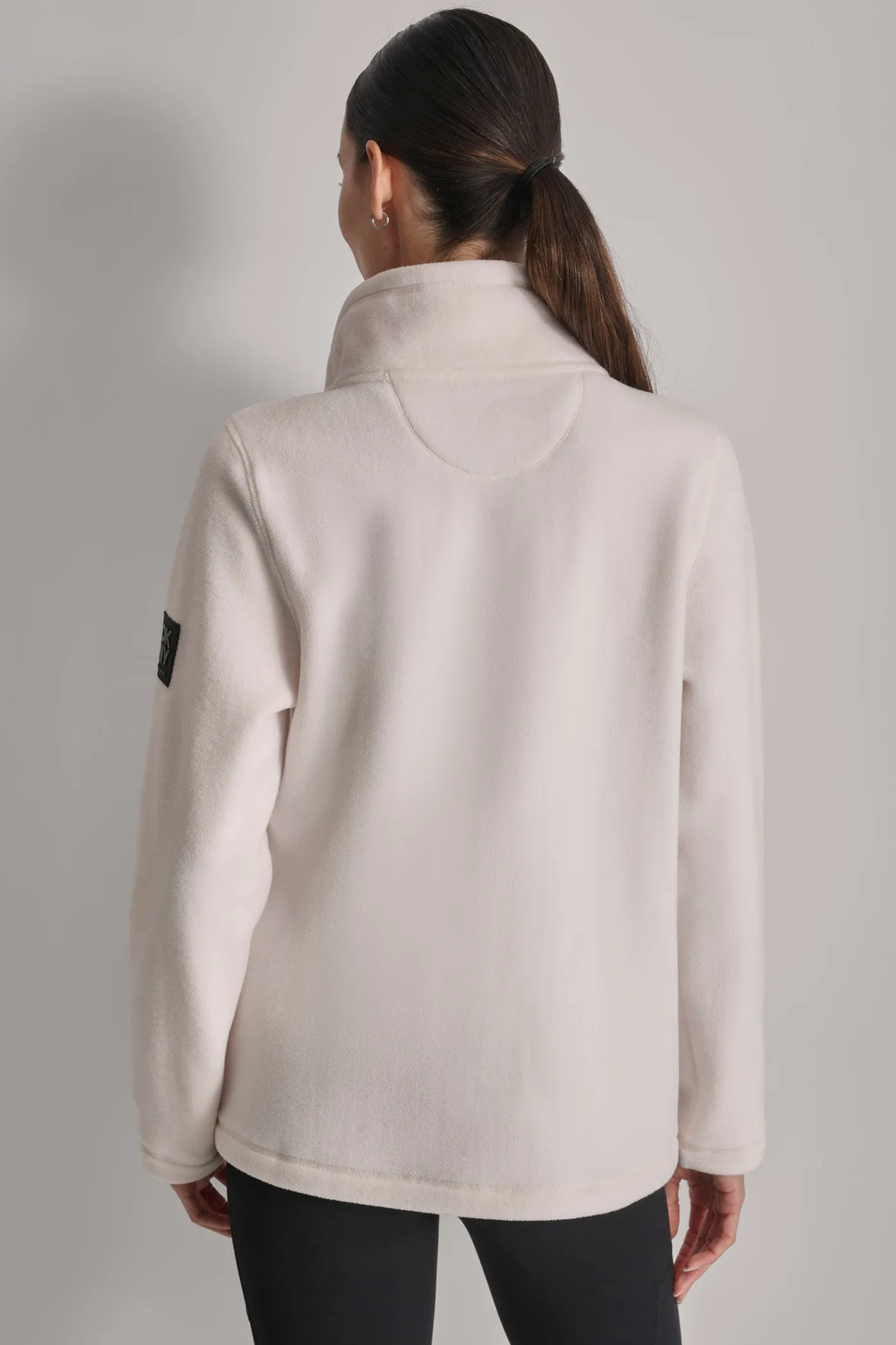 TECH FLEECE JACKET WITH MATTE SHINE LOGO SLEEVE PATCH sold by DKNY product image thumbnail 2