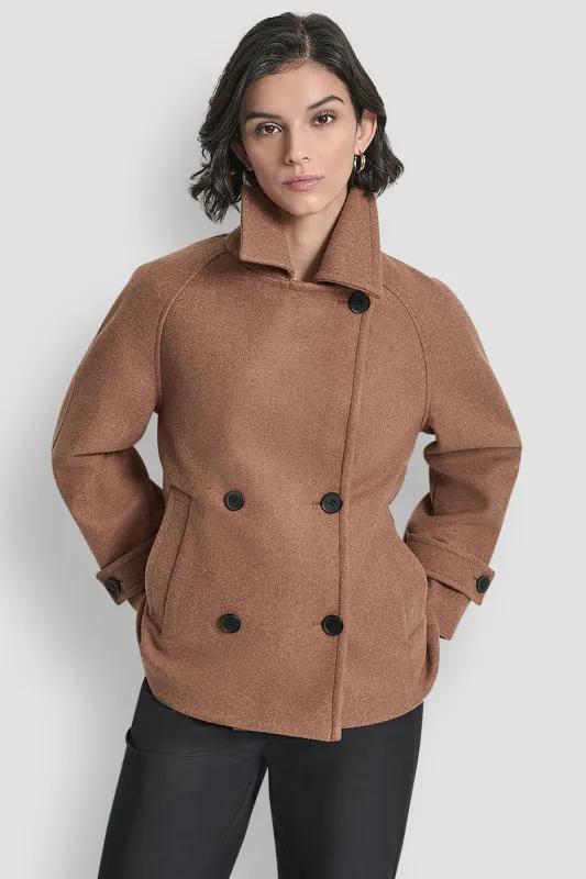 SHORT FAUX WOOL JACKET sold by DKNY