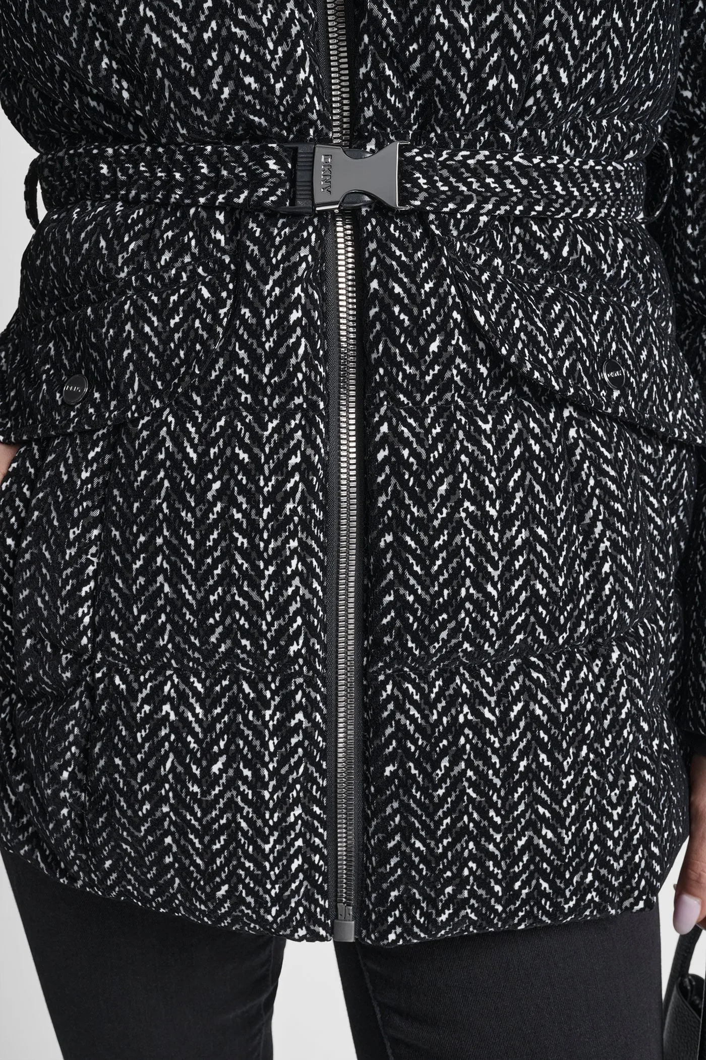 COTTON TOUCH PUFFER WITH HOOD AND BELT sold by DKNY product image thumbnail 5