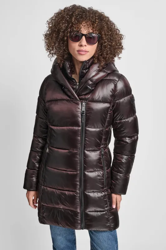PEARLIZED PUFFER WITH HOOD sold by DKNY