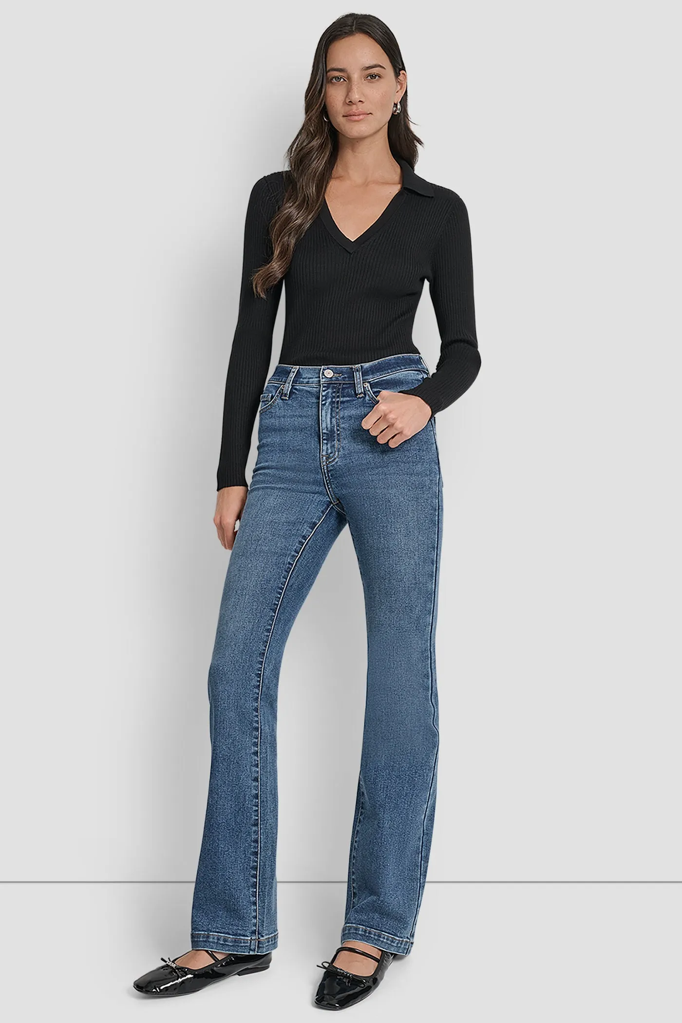 WILLIAMSBURG HIGH RISE FLARE 32 INCH INSEAM sold by DKNY product image thumbnail 5