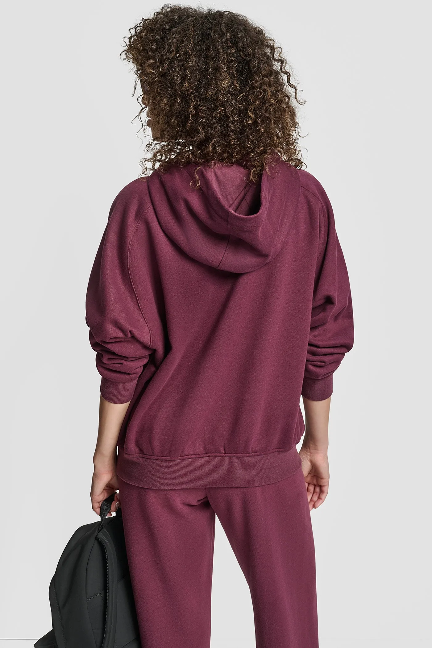 OVERSIZED FLOCKED LOGO PULLOVER HOODIE sold by DKNY product image thumbnail 2