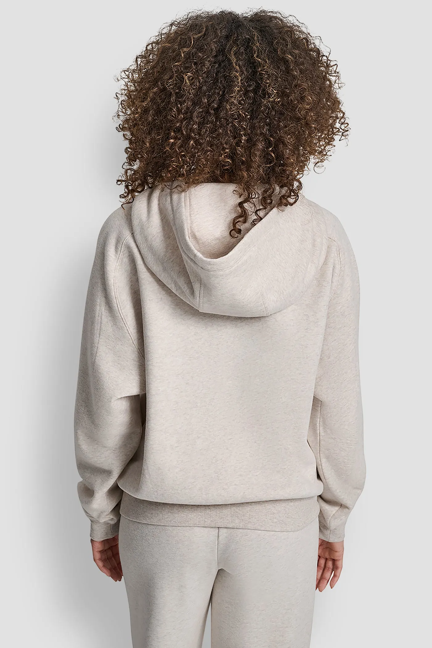 OVERSIZED FLOCKED LOGO PULLOVER HOODIE sold by DKNY product image thumbnail 2