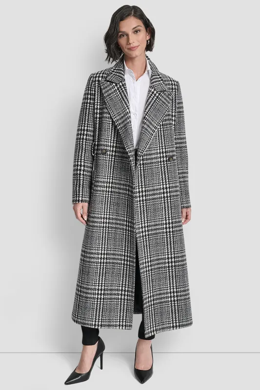 LONG WOOL TAILORED TIE WAIST COAT sold by DKNY