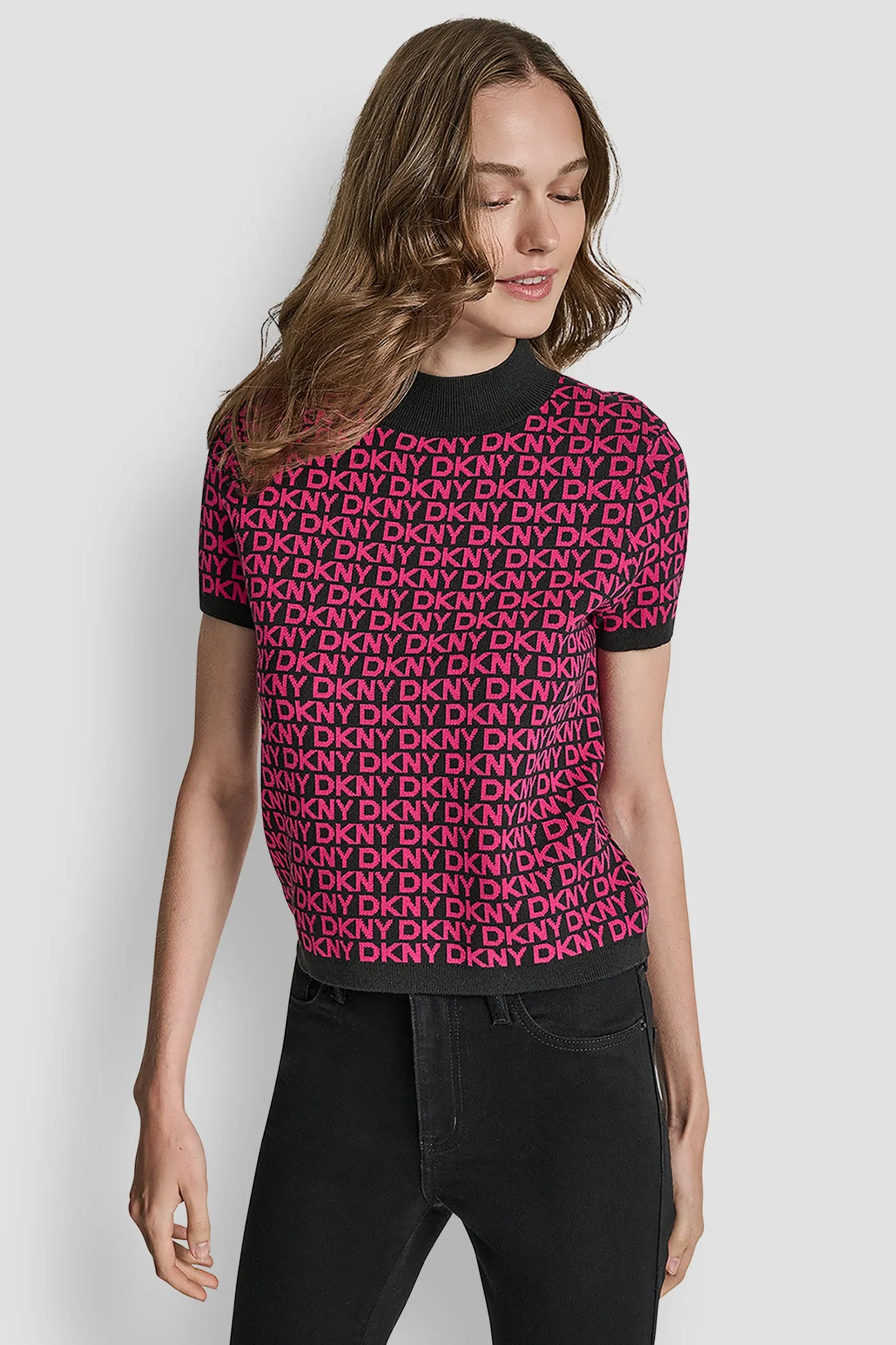 LOGO JACQUARD TOP sold by DKNY
