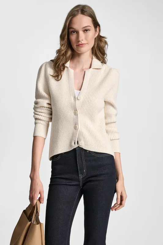 SHAKER STITCH CROPPED CARDIGAN JACKET sold by DKNY