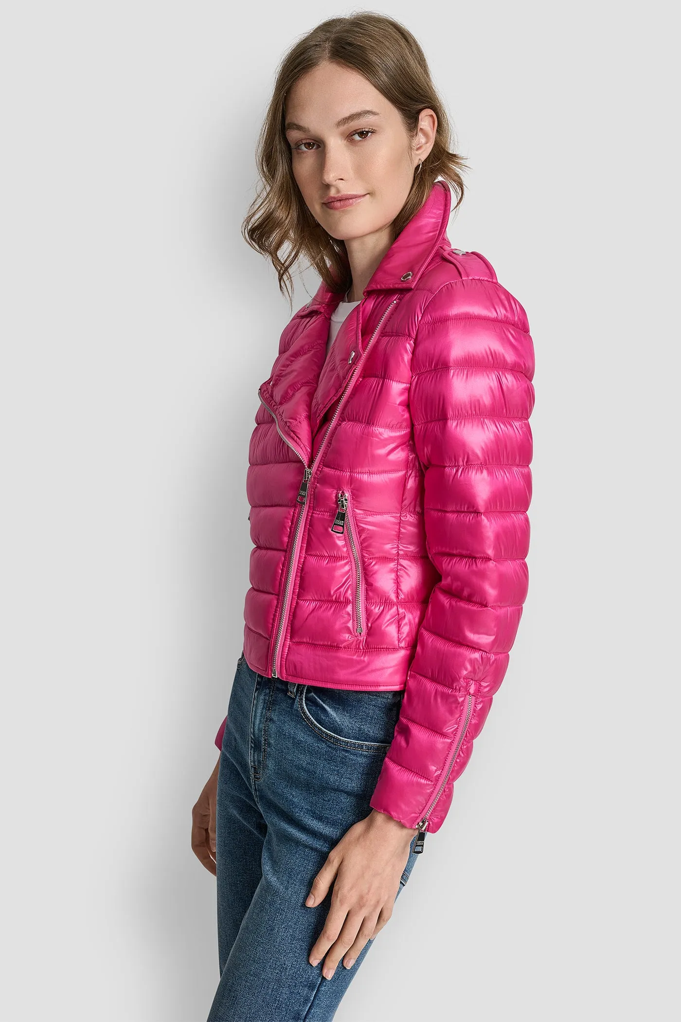 MOTO-STYLE PUFFER JACKET sold by DKNY product image thumbnail 3