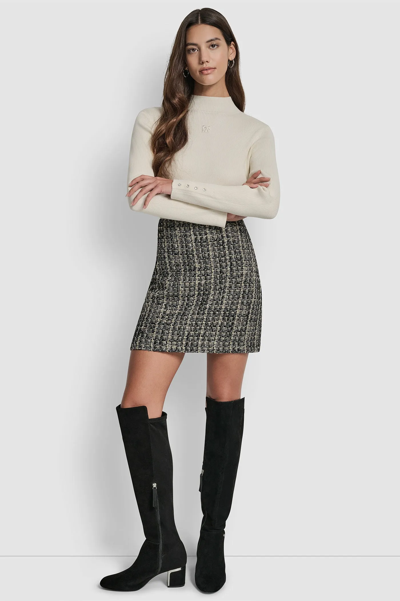 BOUCLE TWEED MINI SKIRT sold by DKNY product image thumbnail 5