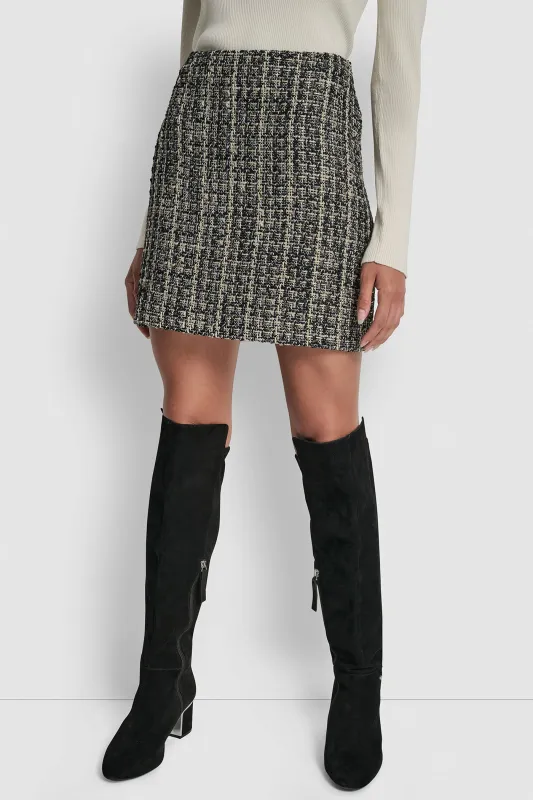 BOUCLE TWEED MINI SKIRT sold by DKNY