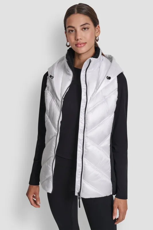 SCUBA-PANELED PUFFER VEST sold by DKNY