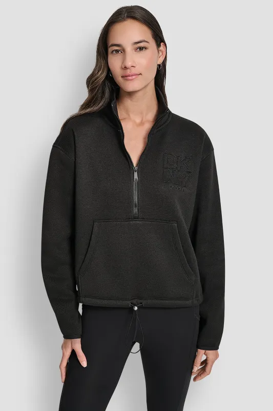 HALF ZIP LOGO PULLOVER sold by DKNY