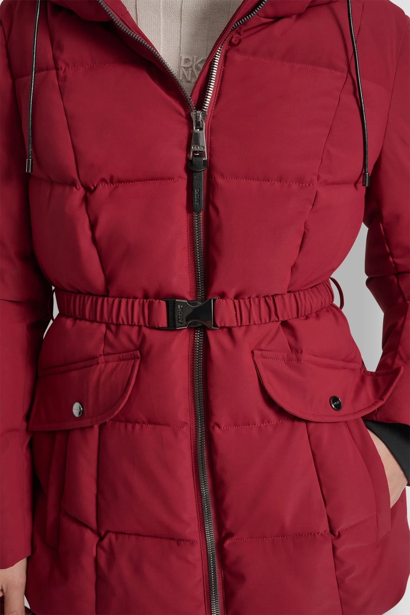 SHORT BELTED PUFFER JACKET sold by DKNY product image thumbnail 4