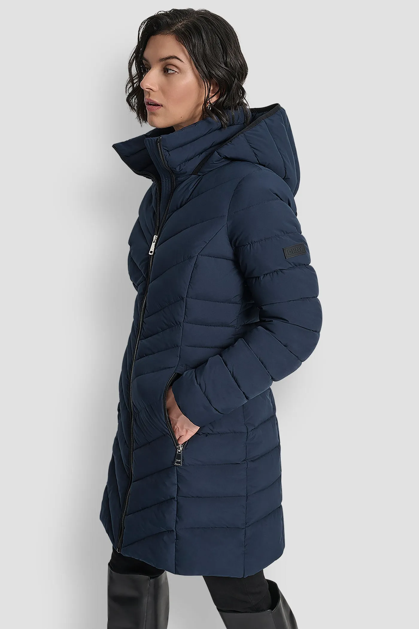 MID LENGTH FULL ZIP JACKET sold by DKNY product image thumbnail 3