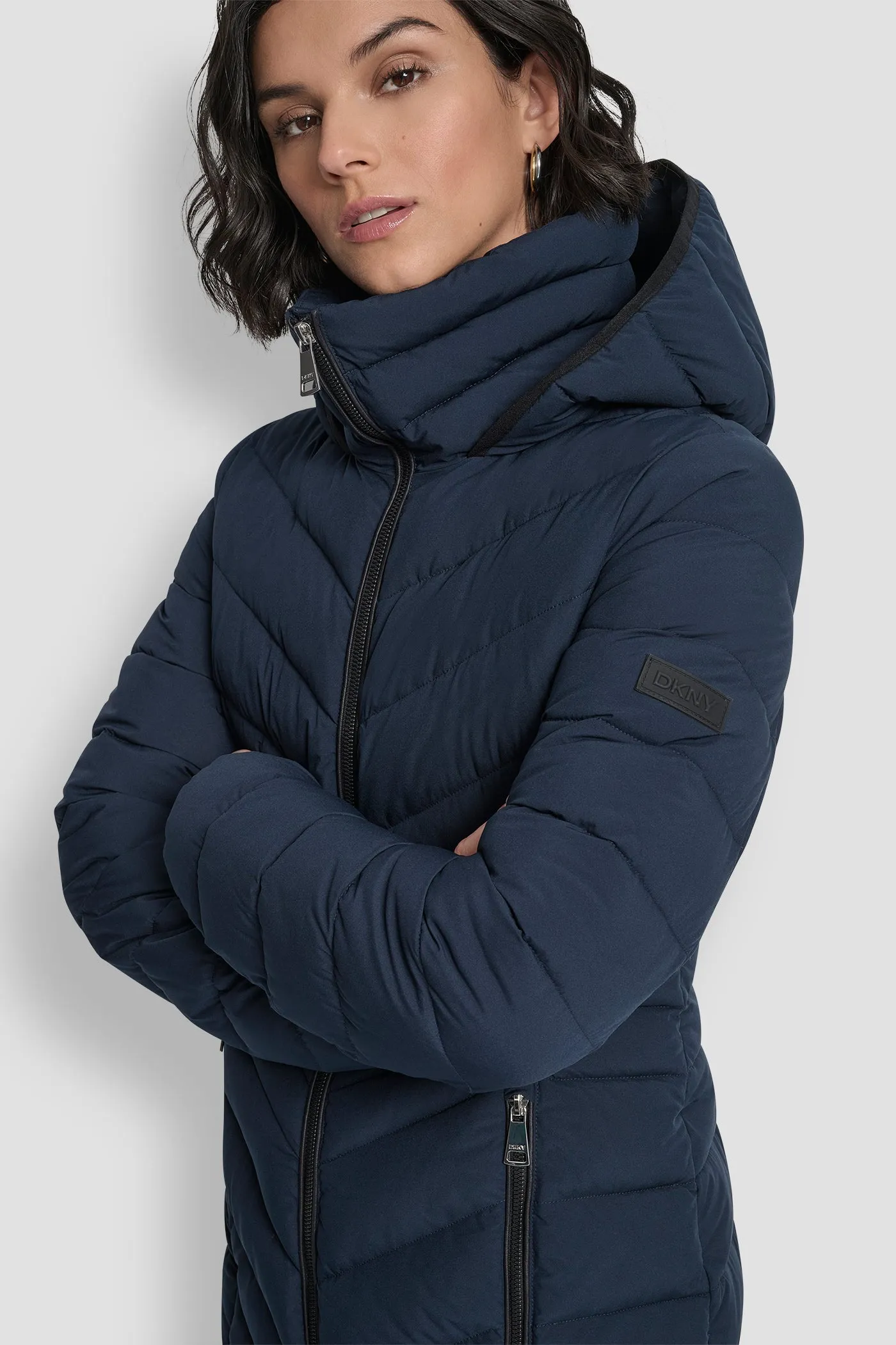 MID LENGTH FULL ZIP JACKET sold by DKNY product image thumbnail 4