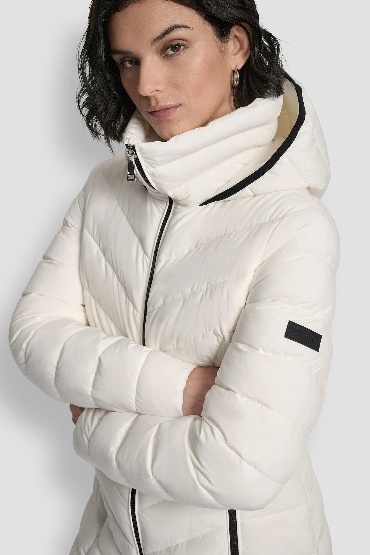 MID LENGTH FULL ZIP JACKET sold by DKNY product image thumbnail 4