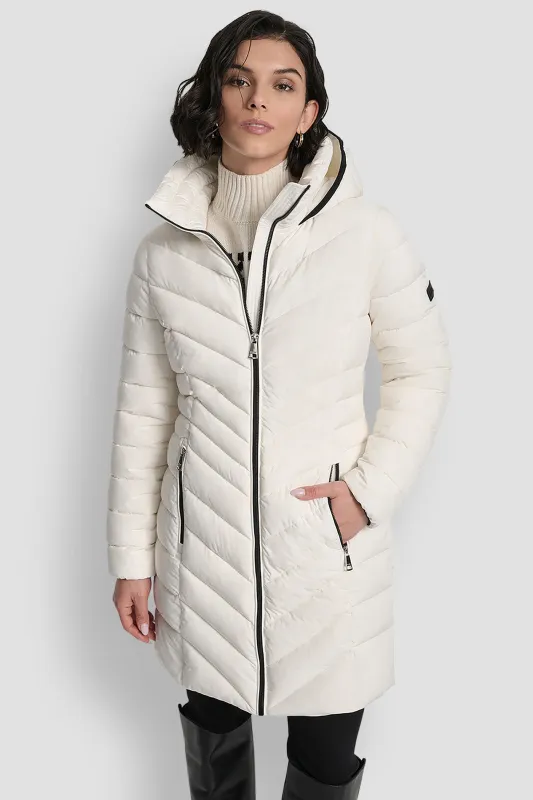 MID LENGTH FULL ZIP JACKET sold by DKNY