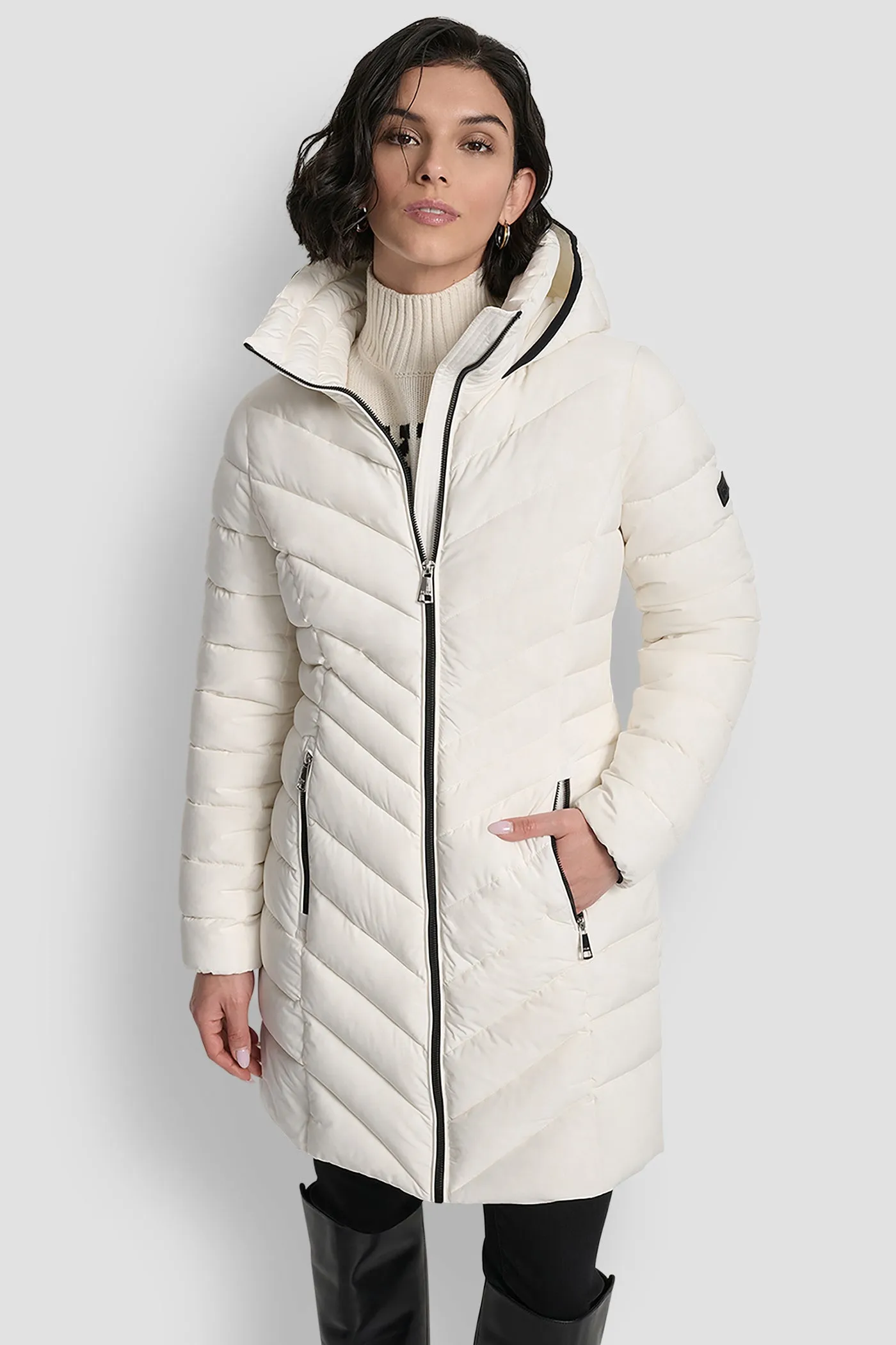 MID LENGTH FULL ZIP JACKET sold by DKNY