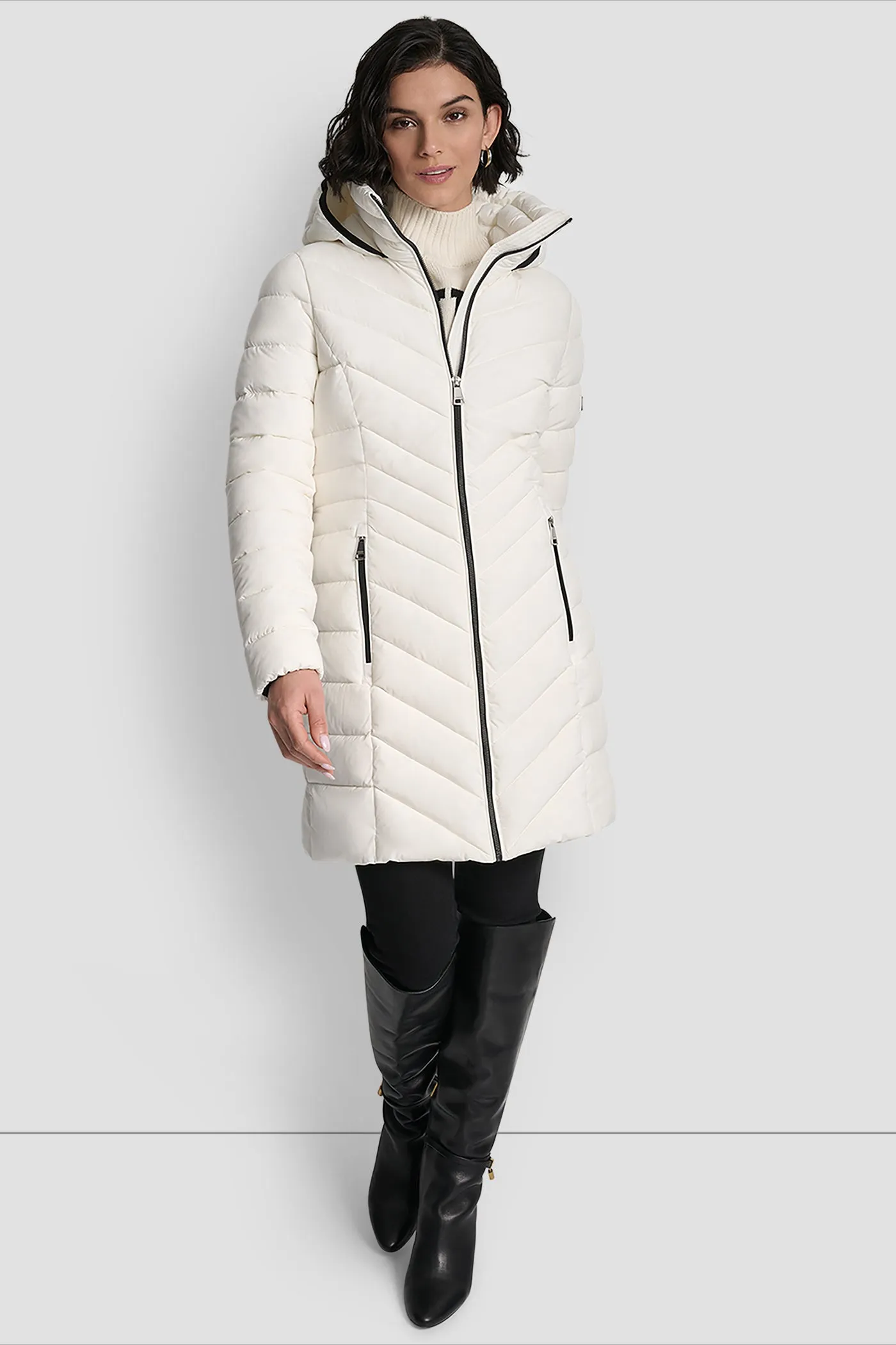 MID LENGTH FULL ZIP JACKET sold by DKNY product image thumbnail 5