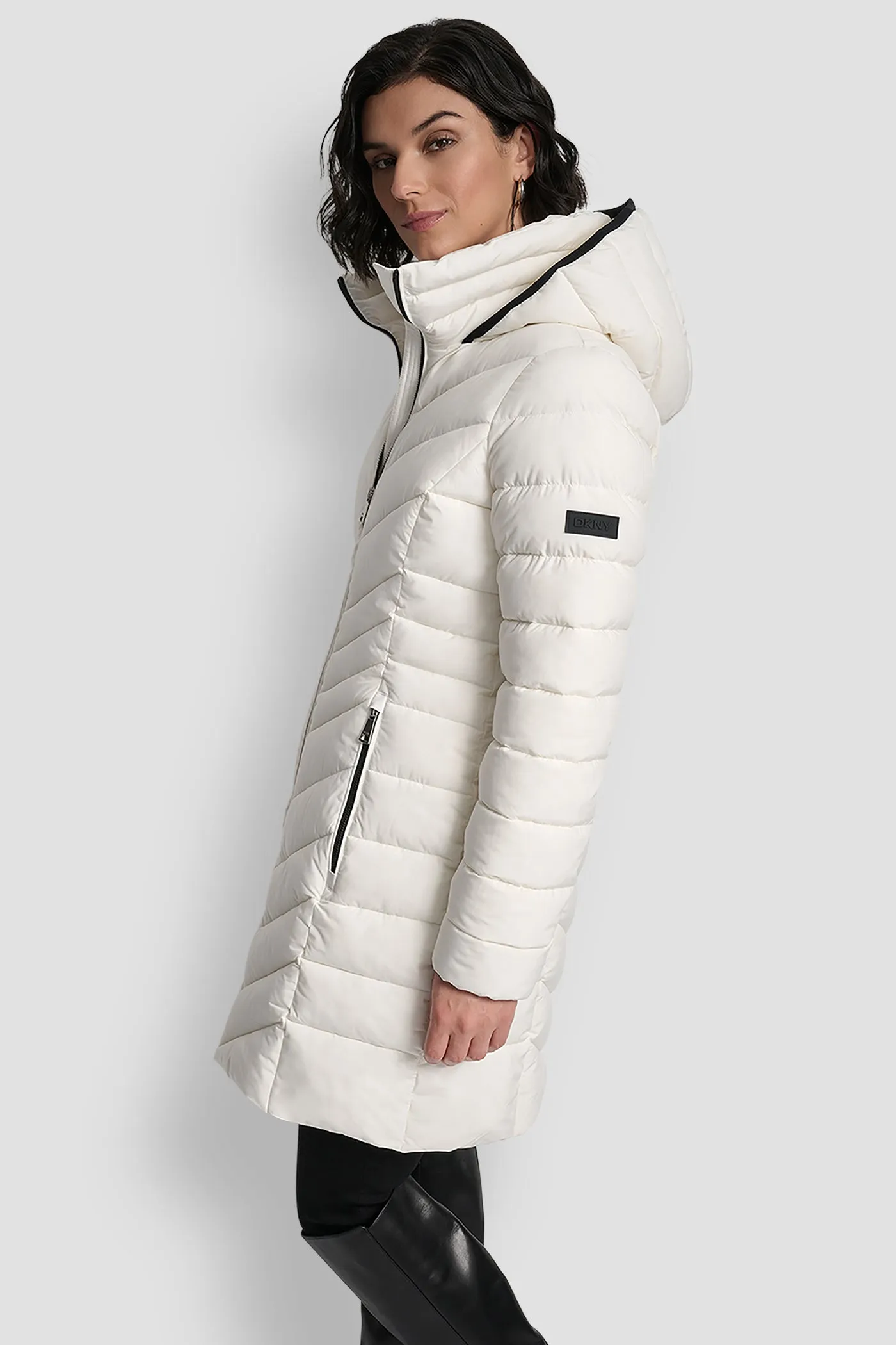 MID LENGTH FULL ZIP JACKET sold by DKNY product image thumbnail 3
