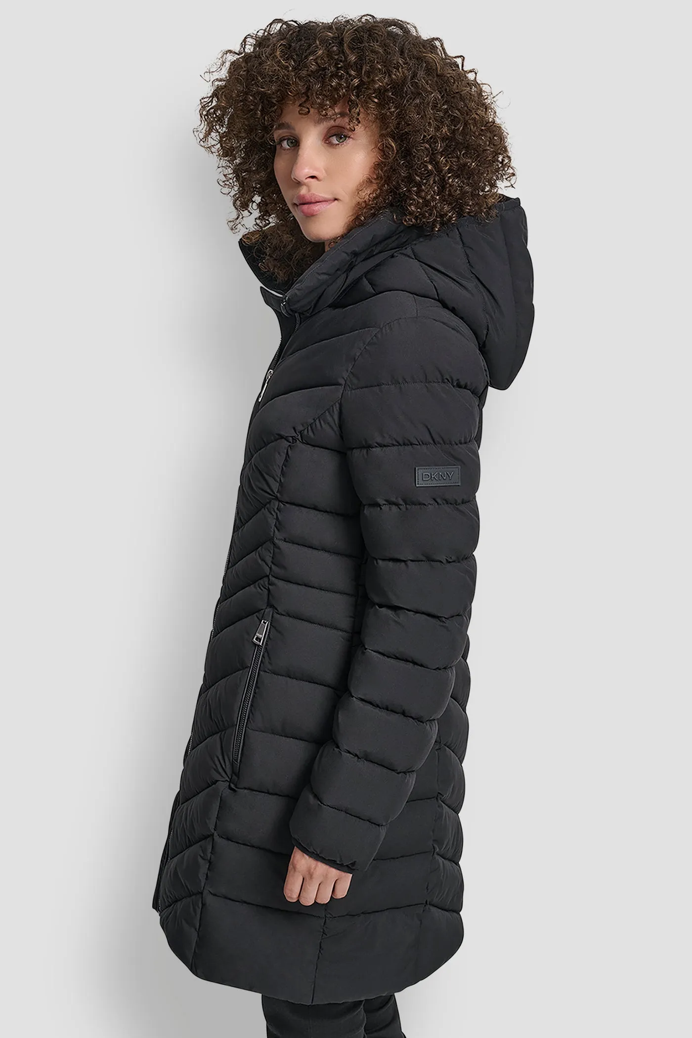 MID LENGTH FULL ZIP JACKET sold by DKNY product image thumbnail 3