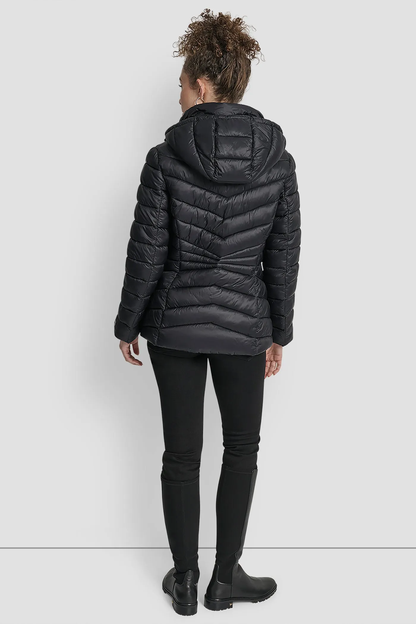 SHORT HOODED PUFFER JACKET sold by DKNY product image thumbnail 2