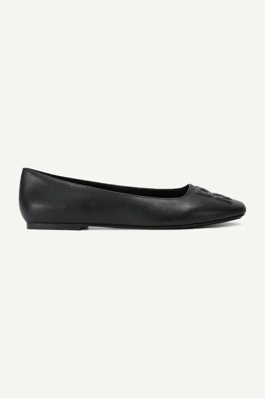 DARIANNE LOGO-EMBOSSED BALLET FLAT sold by DKNY