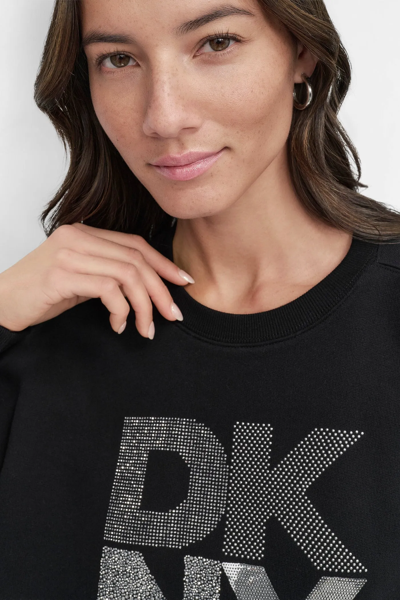STACKED NY MIXED EMBELLISHED SWEATSHIRT sold by DKNY product image thumbnail 4