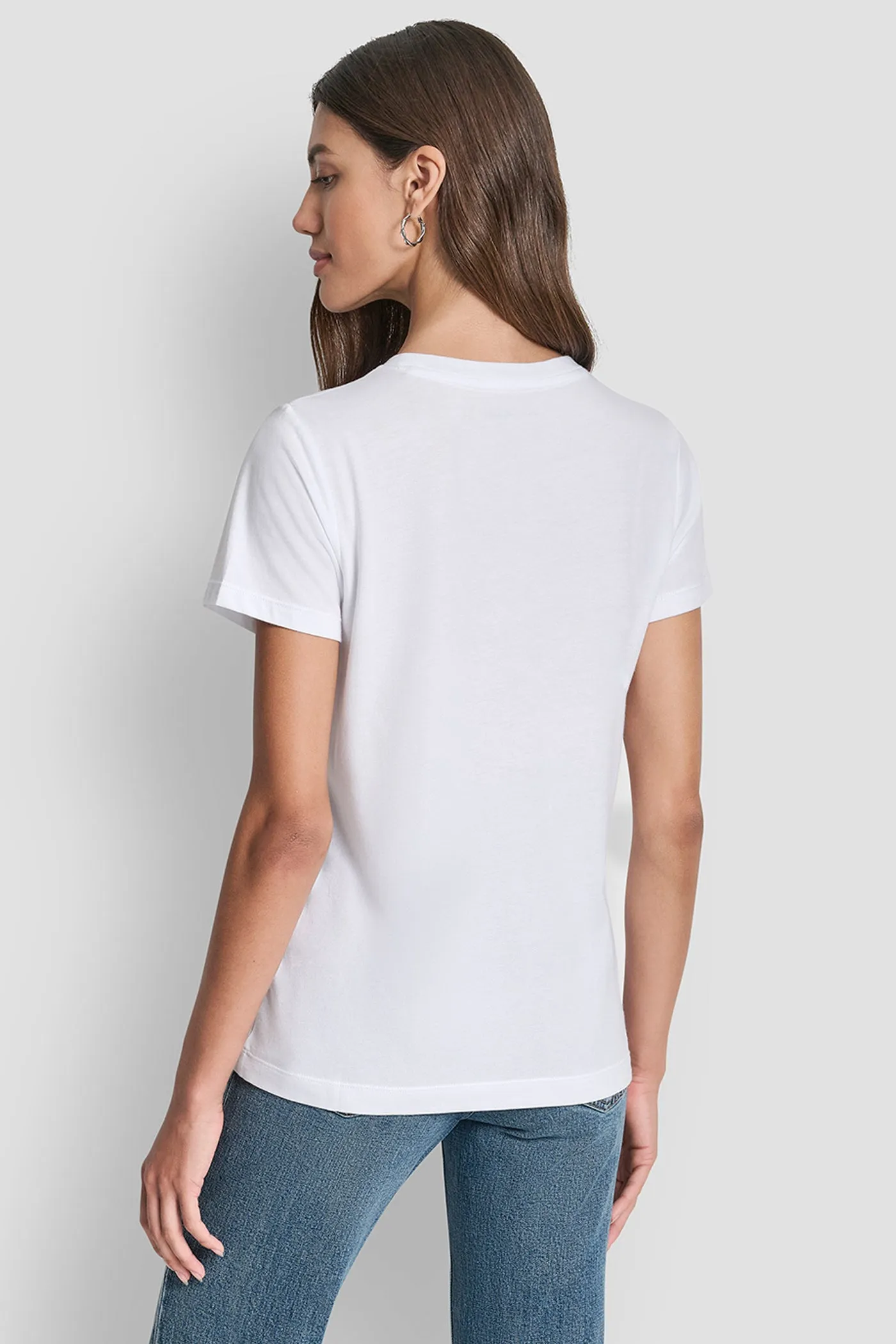 DKNY JEANS STACKED MINI RHINESTONE LOGO CREW NECK sold by DKNY product image thumbnail 2