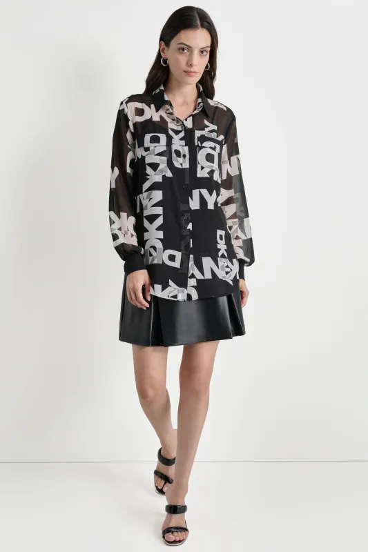 LOGO PRINT SHIRT sold by DKNY