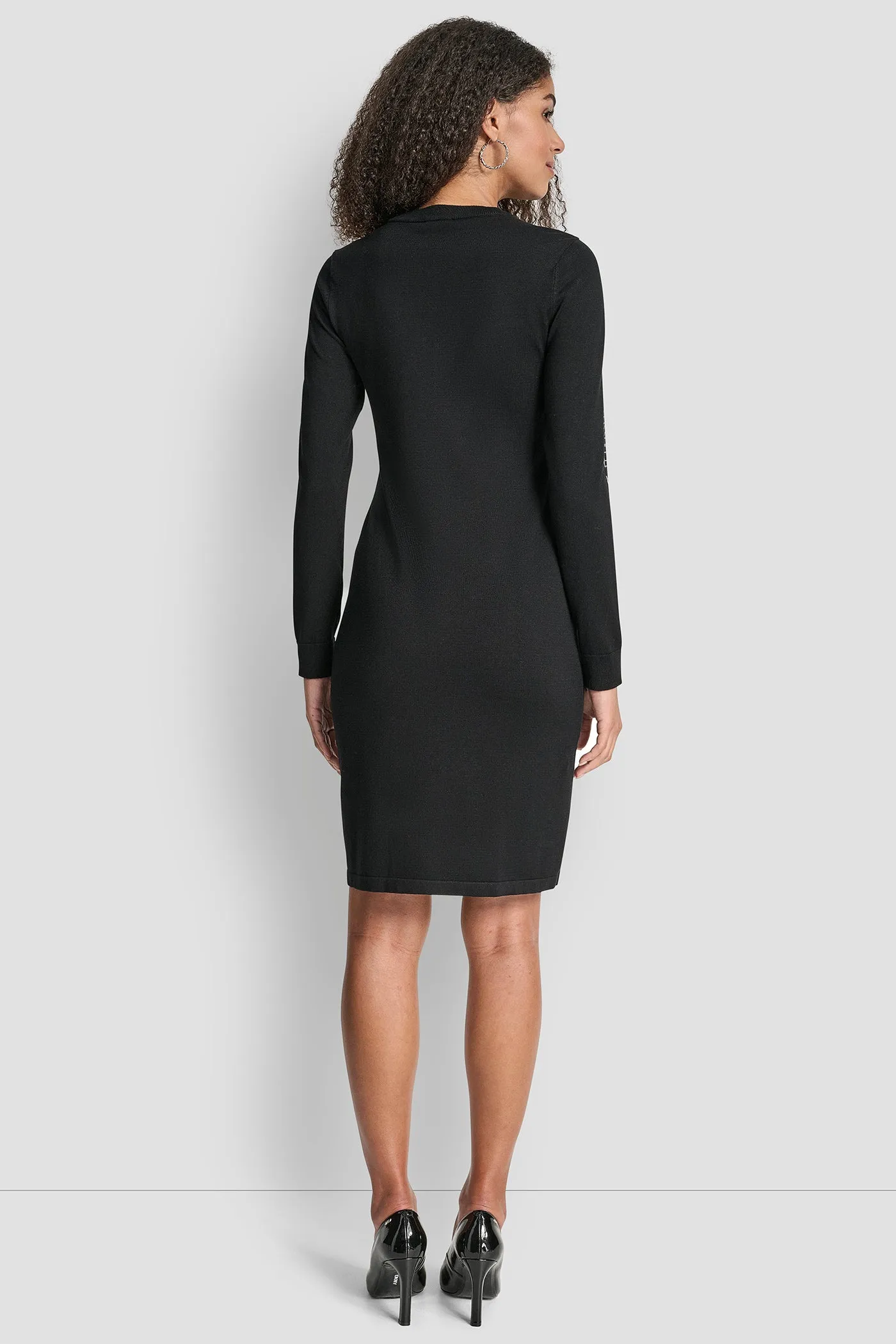 LONG SLEEVE KNIT LOGO DRESS sold by DKNY product image thumbnail 2