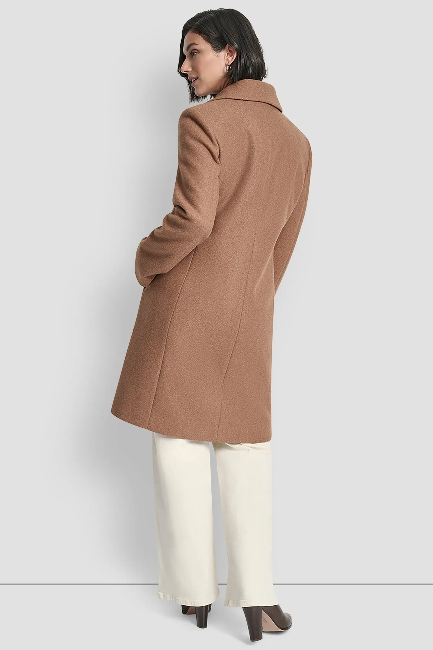 DOUBLE BREASTED FAUX WOOL COAT sold by DKNY product image thumbnail 2