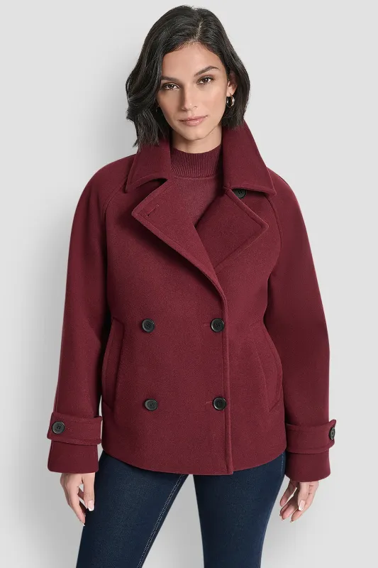 SHORT FAUX WOOL JACKET sold by DKNY