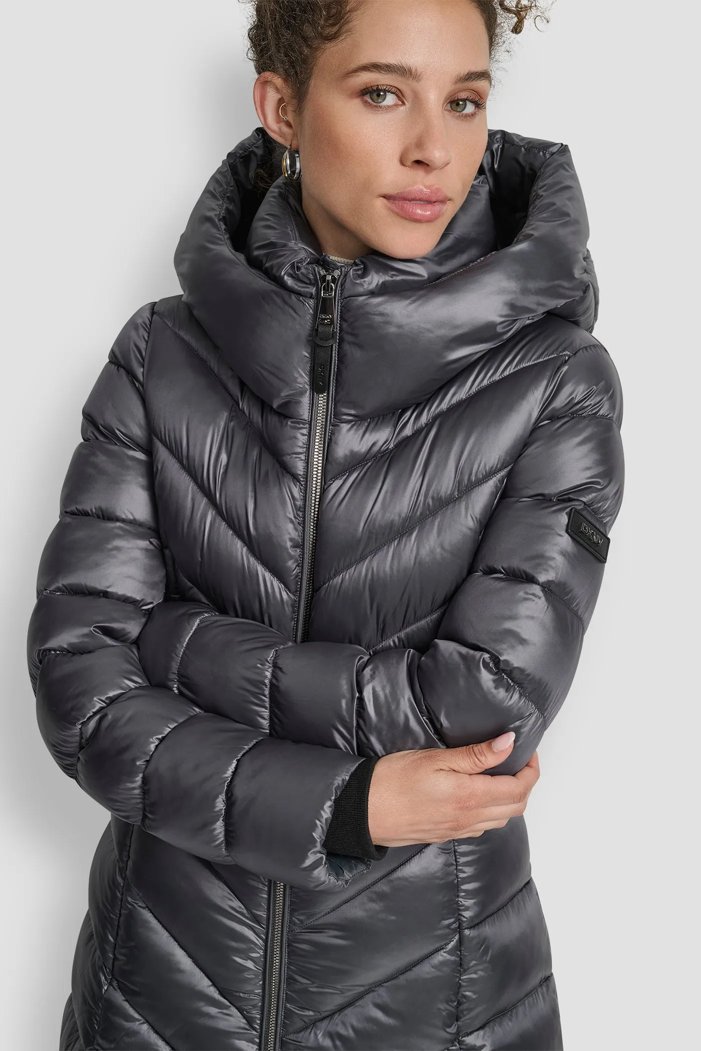 FULL LENGTH HOODED PUFFER sold by DKNY product image thumbnail 5