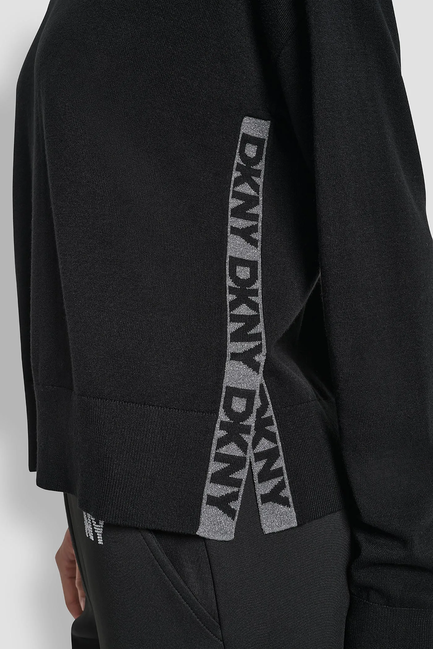 LONG SLEEVE LOGO TAPE LUREX SWEATER sold by DKNY product image thumbnail 5
