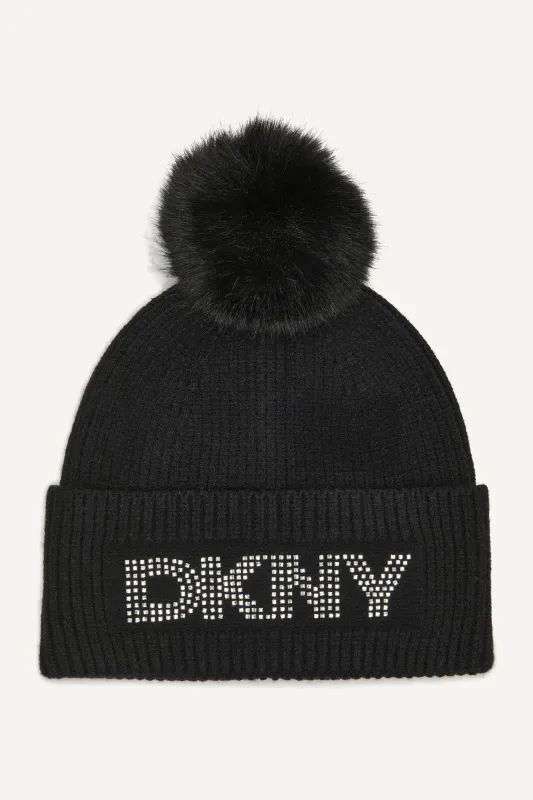 DISCO DKNY FAUX FUR POM HAT sold by DKNY