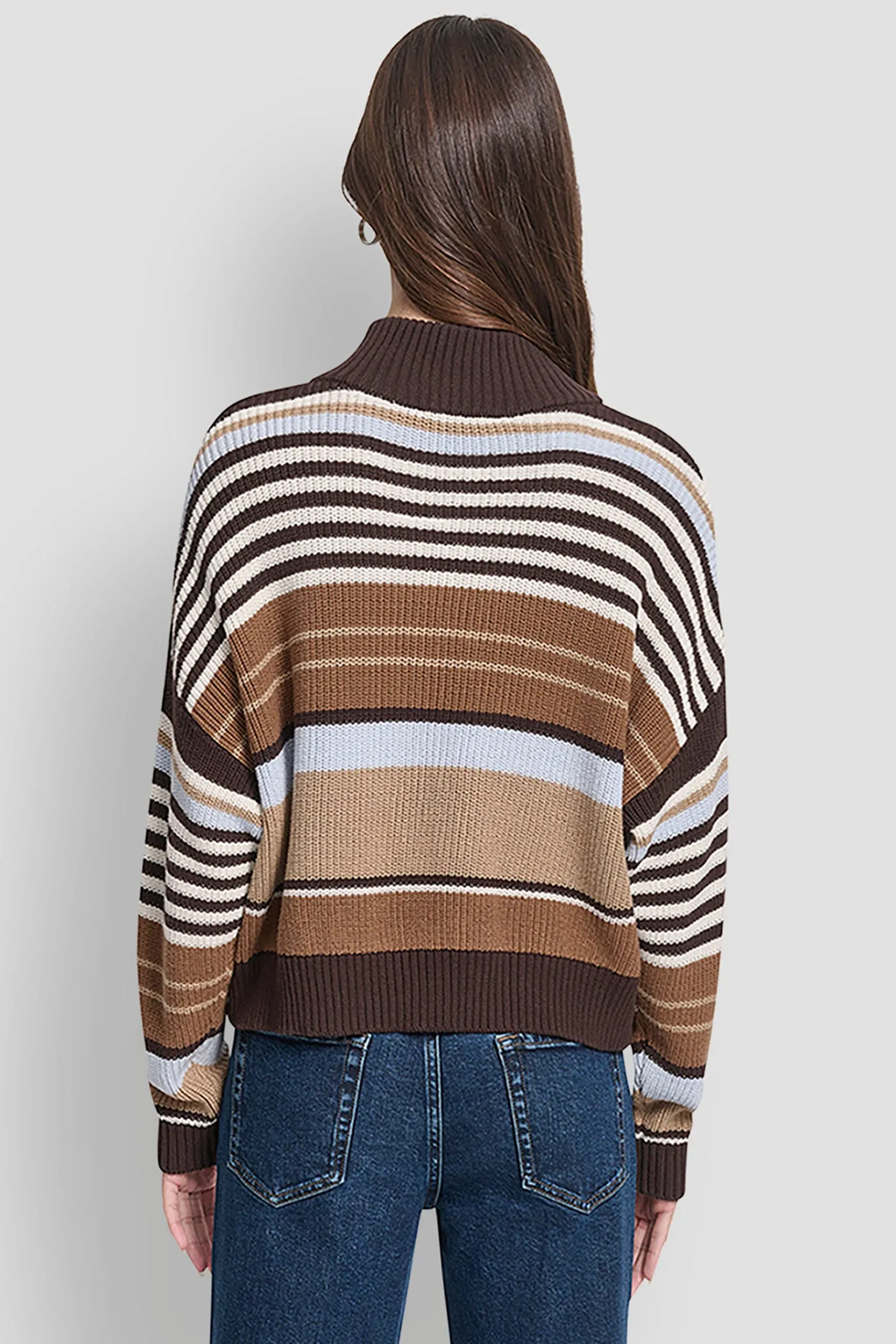 STRIPED 1/4 ZIP SWEATER sold by DKNY product image thumbnail 2