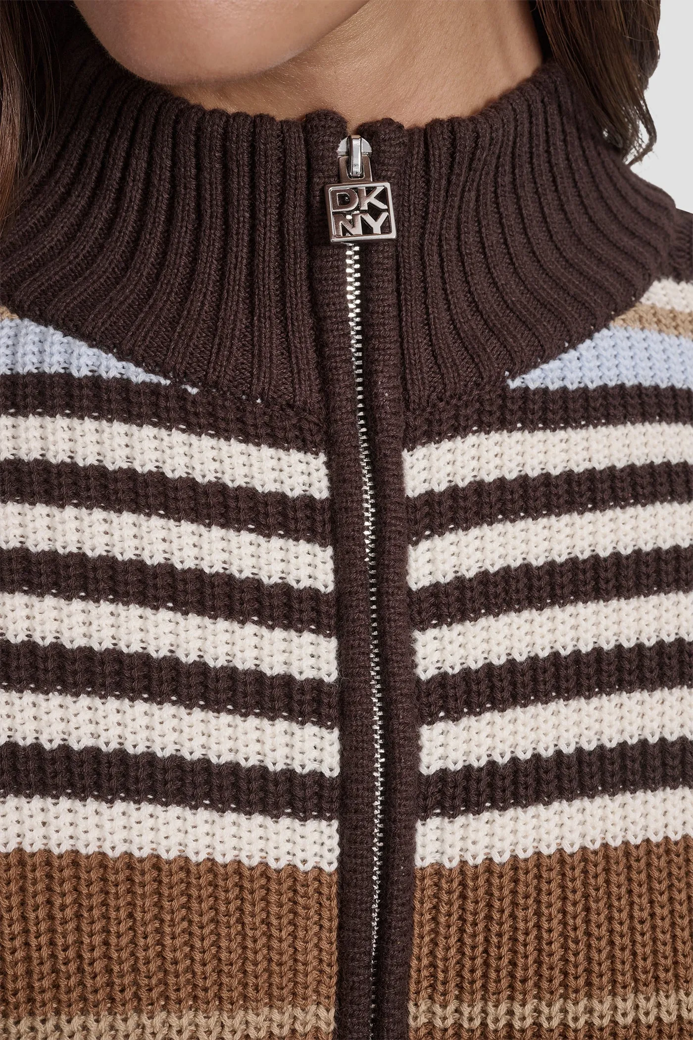 STRIPED 1/4 ZIP SWEATER sold by DKNY product image thumbnail 4