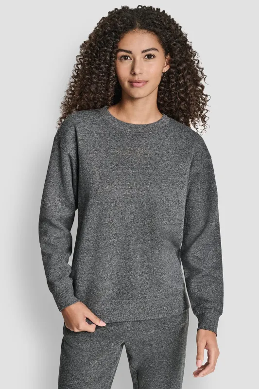 RHINESTONE LOGO NOLITA CREW NECK SWEATSHIRT sold by DKNY