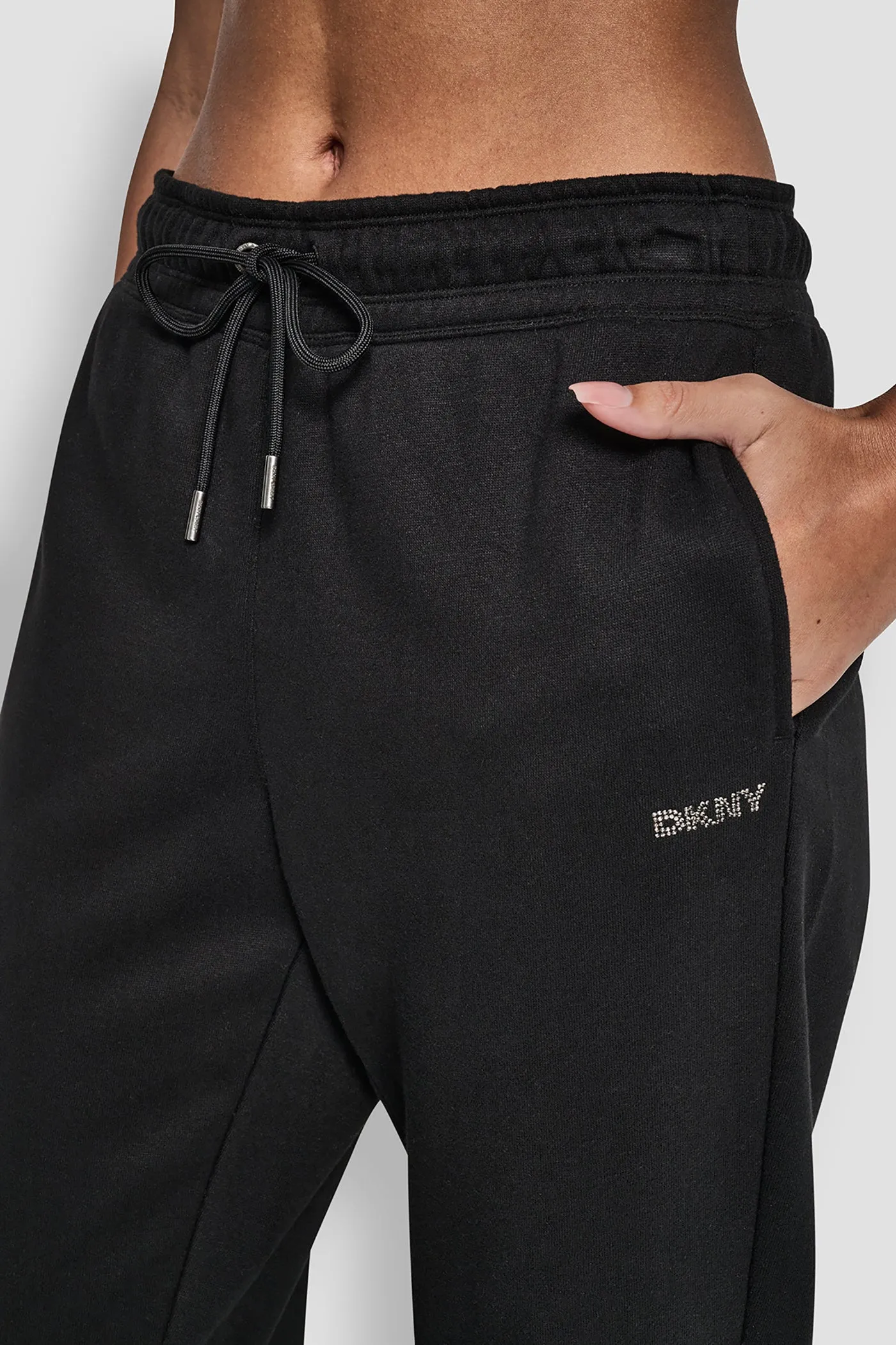 RHINESTONE LOGO CUFFED JOGGER sold by DKNY product image thumbnail 4