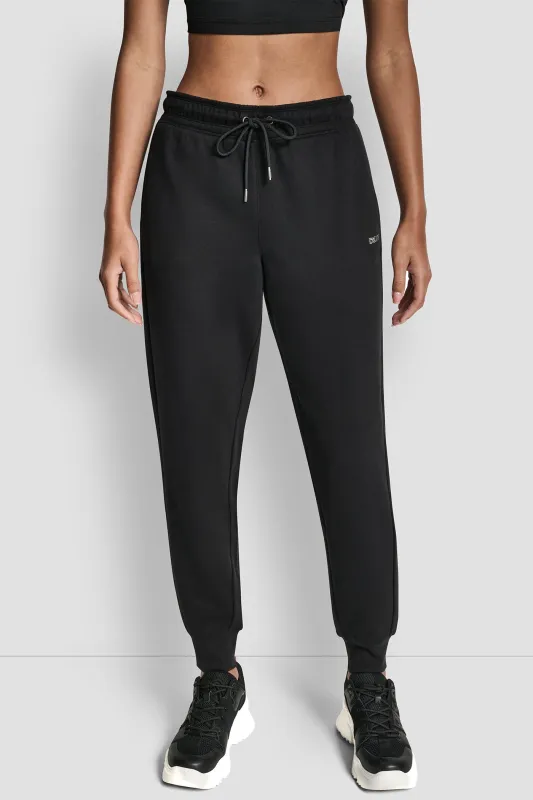 RHINESTONE LOGO CUFFED JOGGER sold by DKNY