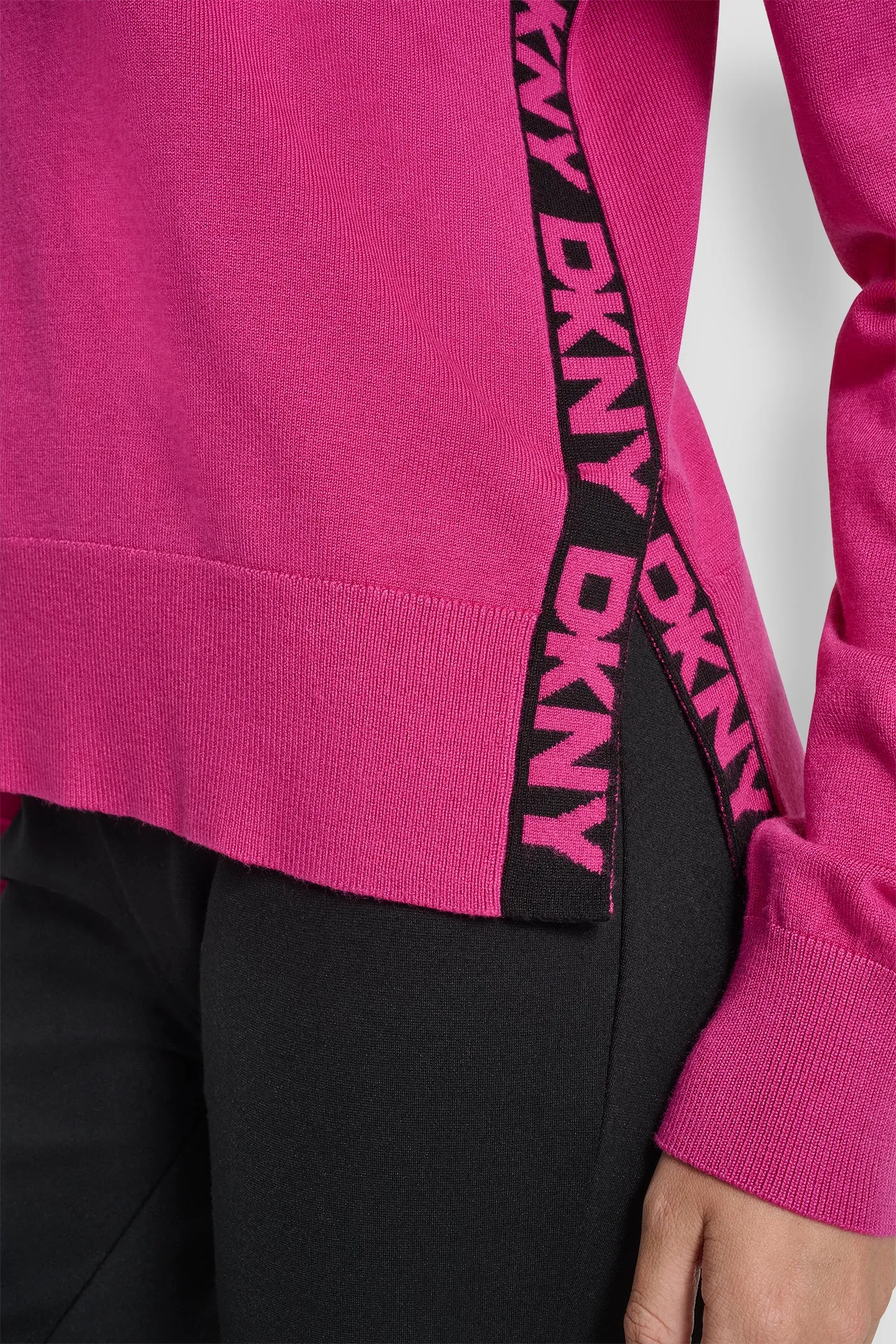 LONG SLEEVE LOGO TAPE SWEATER sold by DKNY product image thumbnail 4