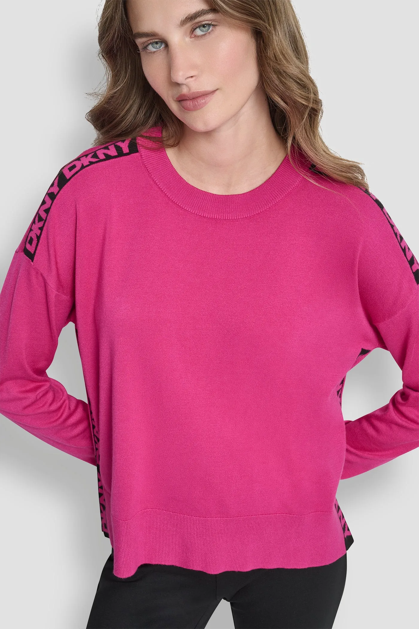 LONG SLEEVE LOGO TAPE SWEATER sold by DKNY product image thumbnail 2