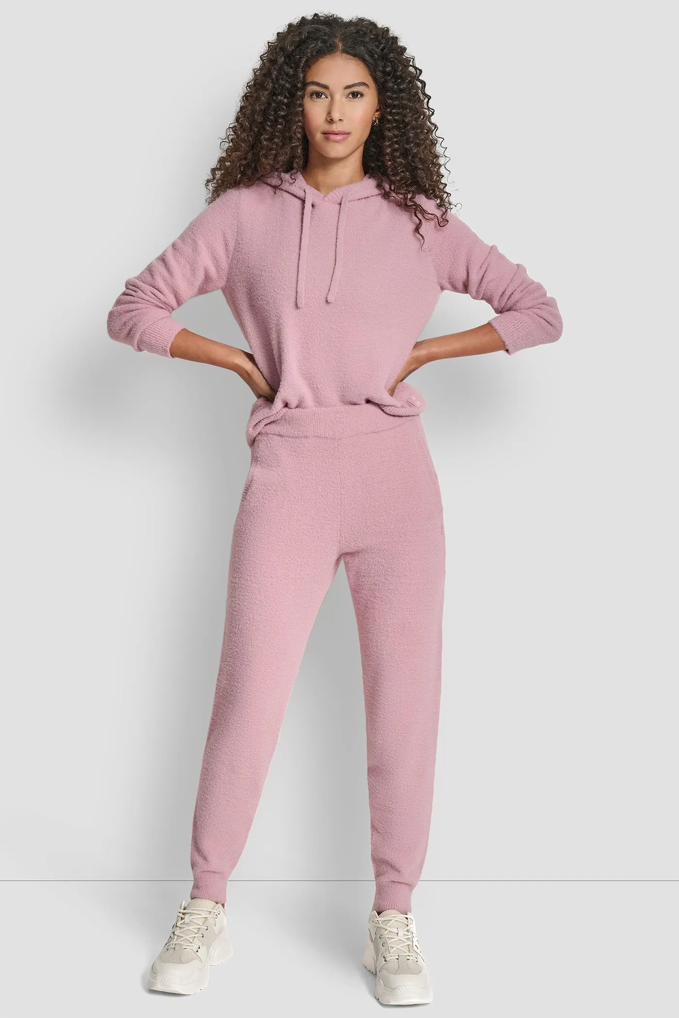 FEATHER YARN JOGGER WITH POCKETS AND TONAL LOGO sold by DKNY product image thumbnail 5