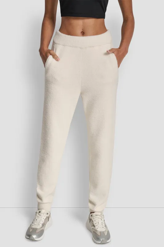 FEATHER YARN JOGGER WITH POCKETS AND TONAL LOGO sold by DKNY