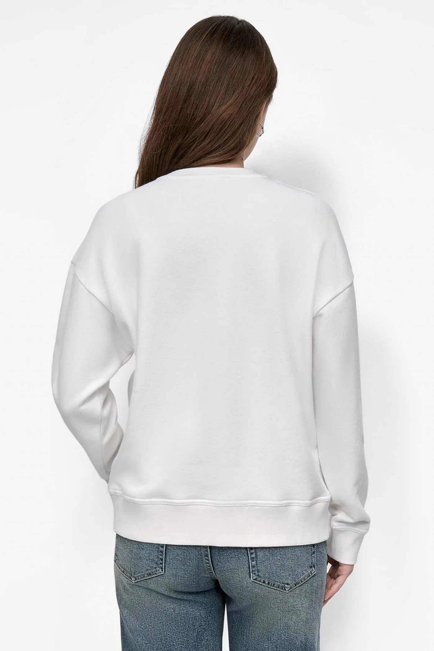 DKNY FLOCKING RHINESTONE LOGO CREW NECK SWEATSHIRT sold by DKNY product image thumbnail 2