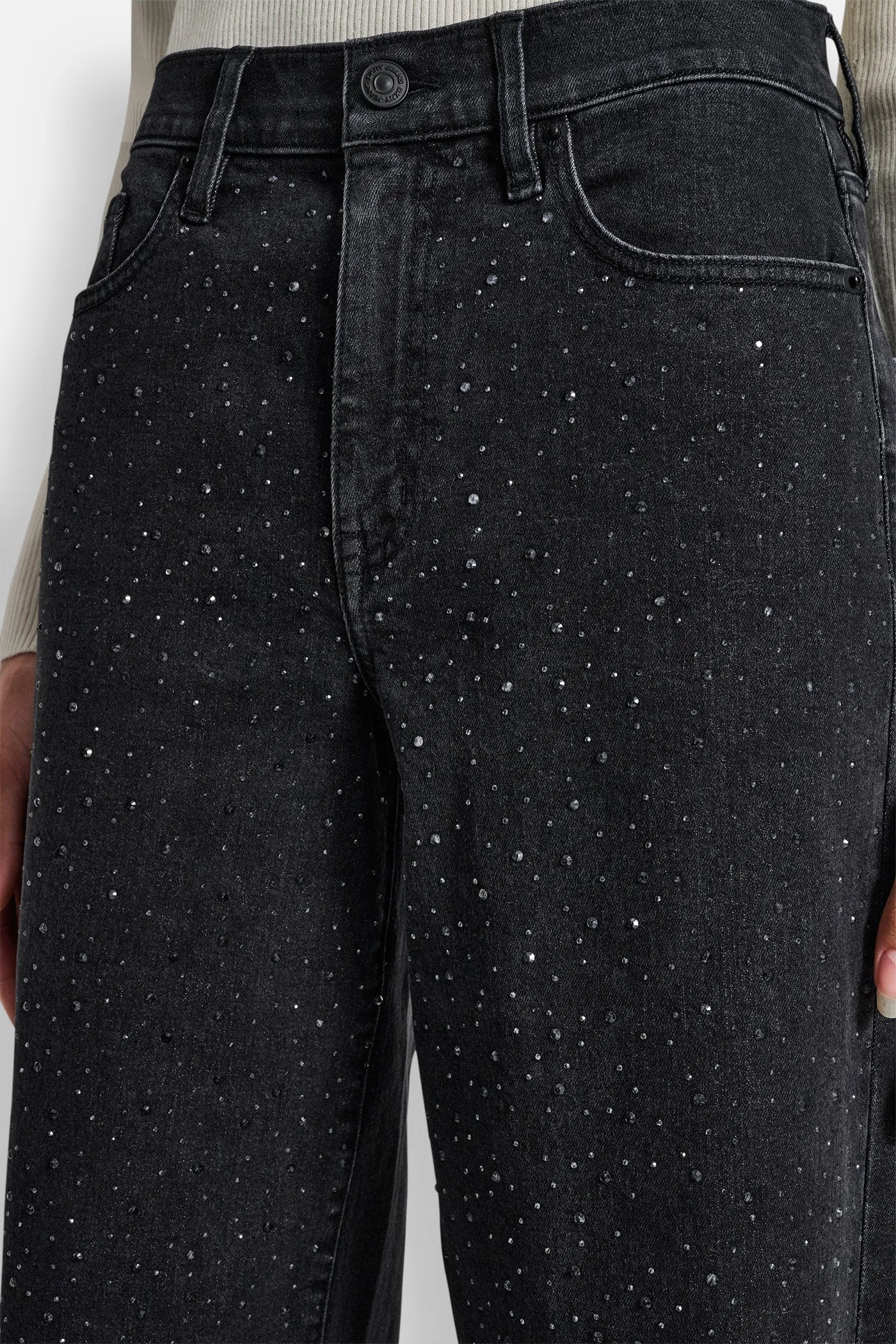 HIGH RISE WIDE LEG WITH RHINESTONE EMBELLISHMENT sold by DKNY product image thumbnail 4