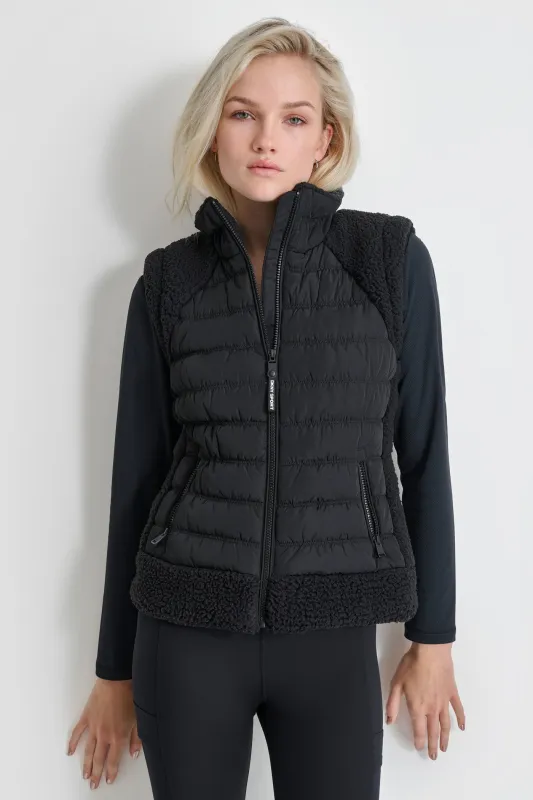 MOCK-NECK PUFFER VEST made by DKNY